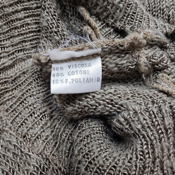 Vintage Women's  Sweater Brown Bronze Sequin Fish Medium Large - Picture 15 of 15